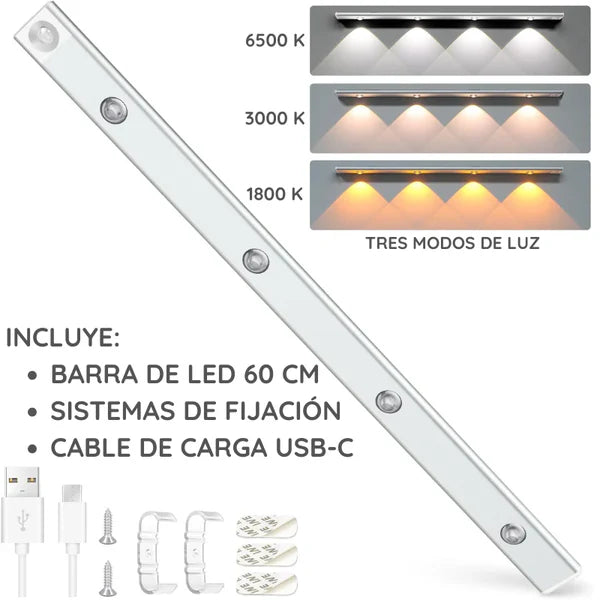 LumiSense®: Barra Luz Led 60Cm